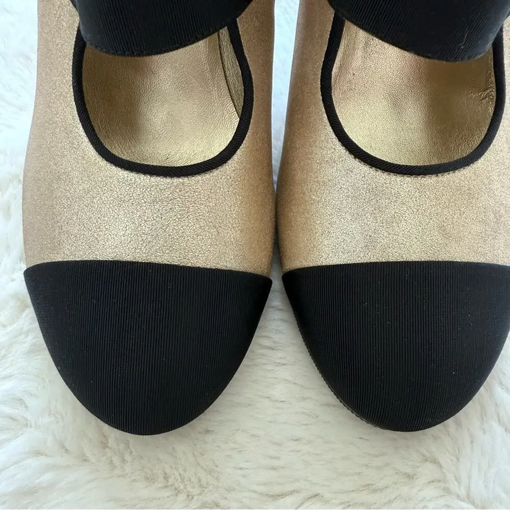 NEW!! Chanel 2018 Gold Toe Leather Pearl Button Boots Heels 38 EU Retail 1400$